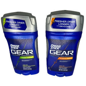 2 Speed Stick Gear Advanced Performance 48 Hrs. Fresh Force & Clean Peak New